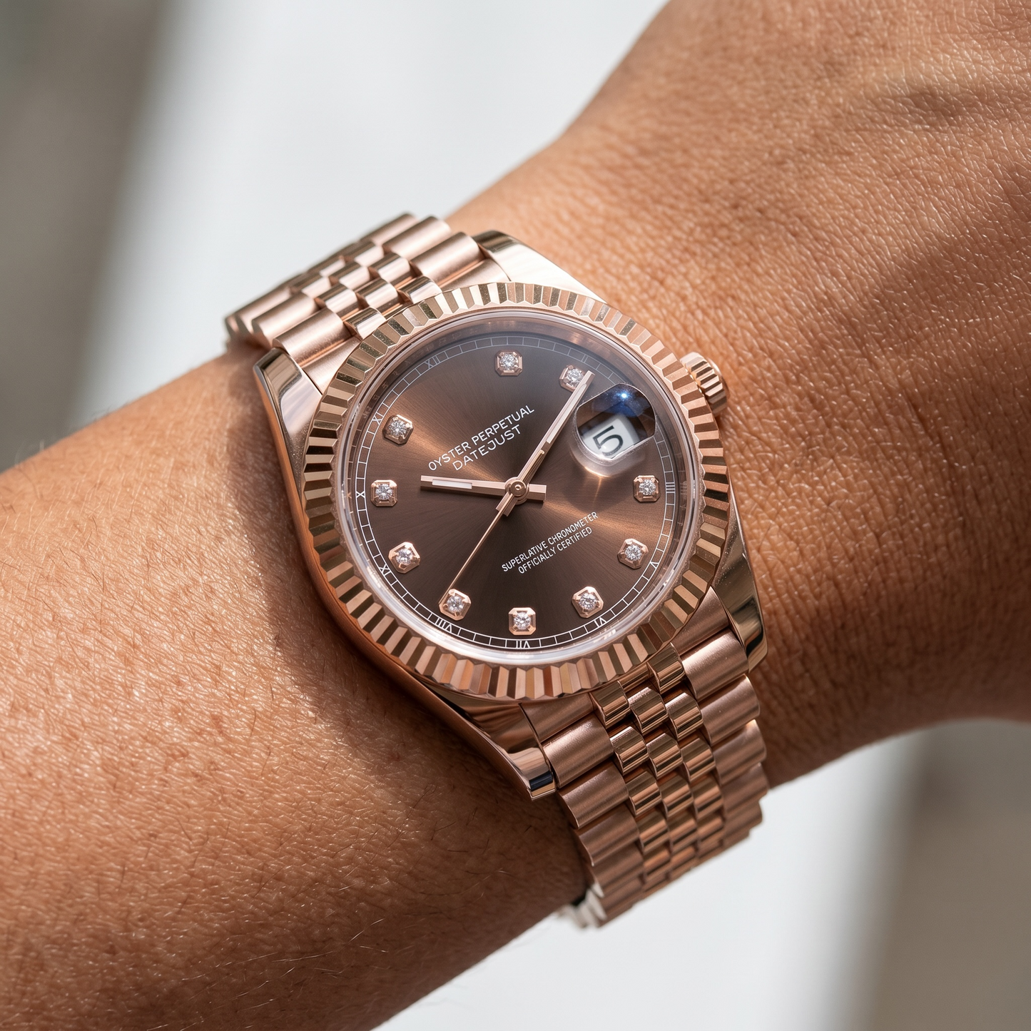 Datejust Chocolate Brown & Rose Gold