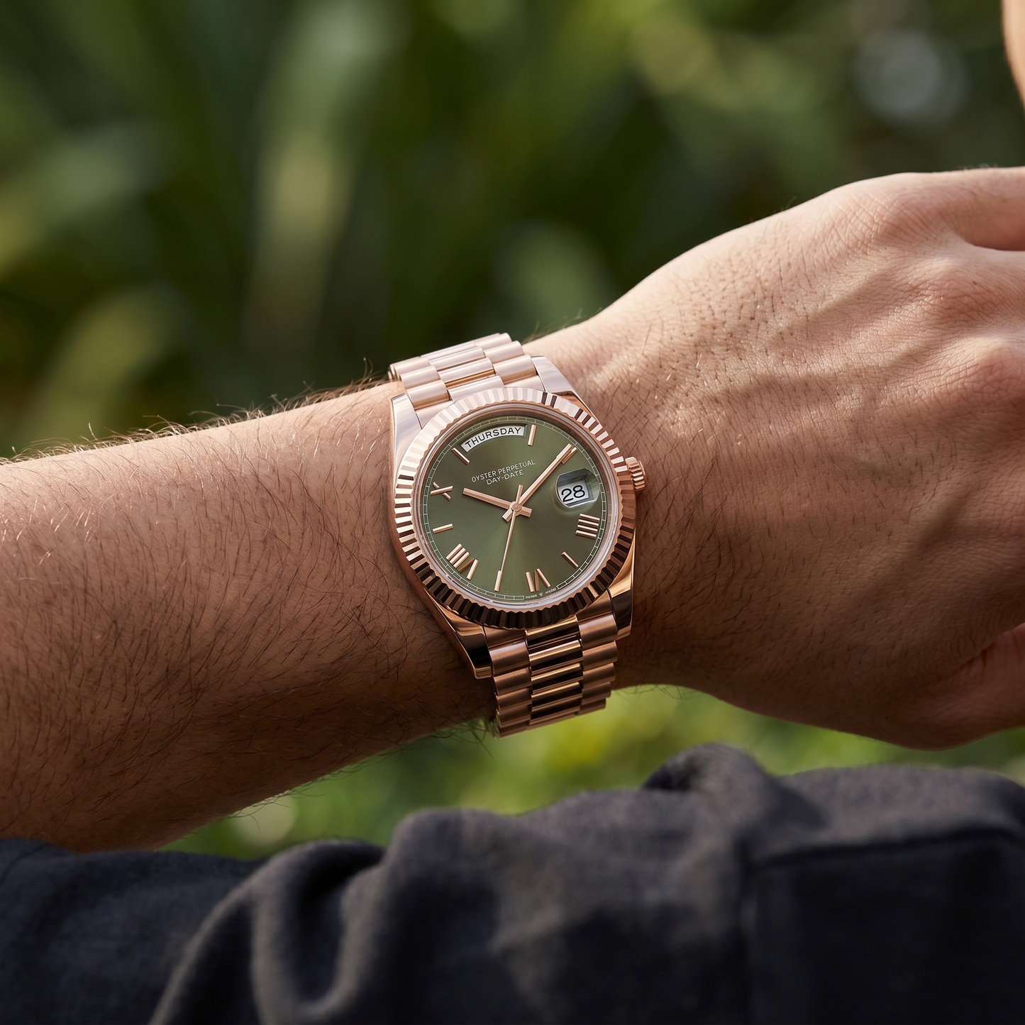 Day-Date Rose Gold & Olive