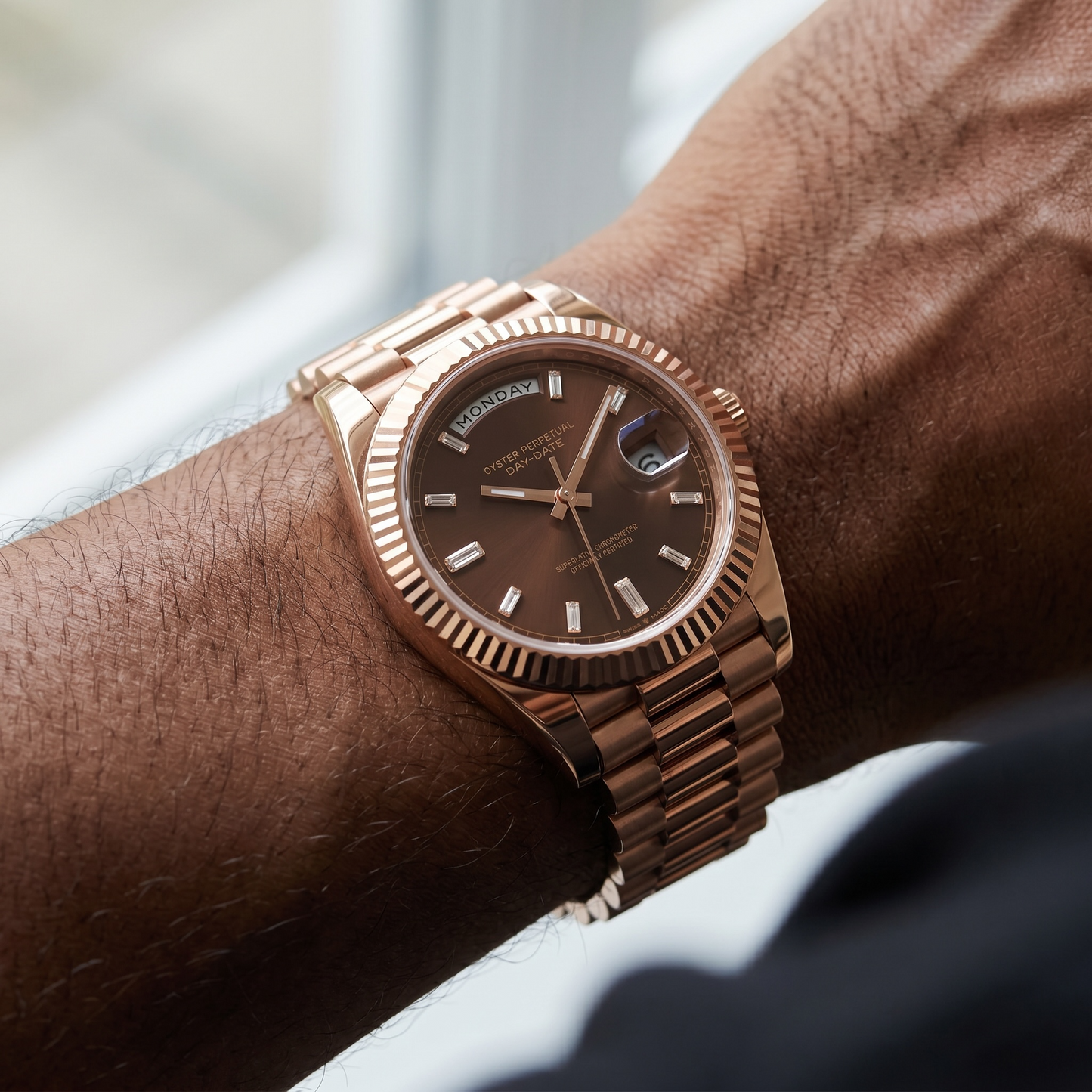 Day-Date Rose Gold & Chocolate