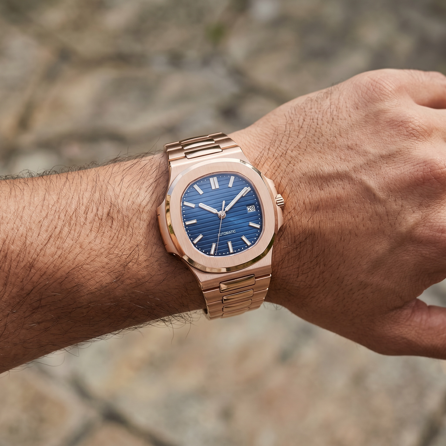 Nautilus Rose Gold & Blue