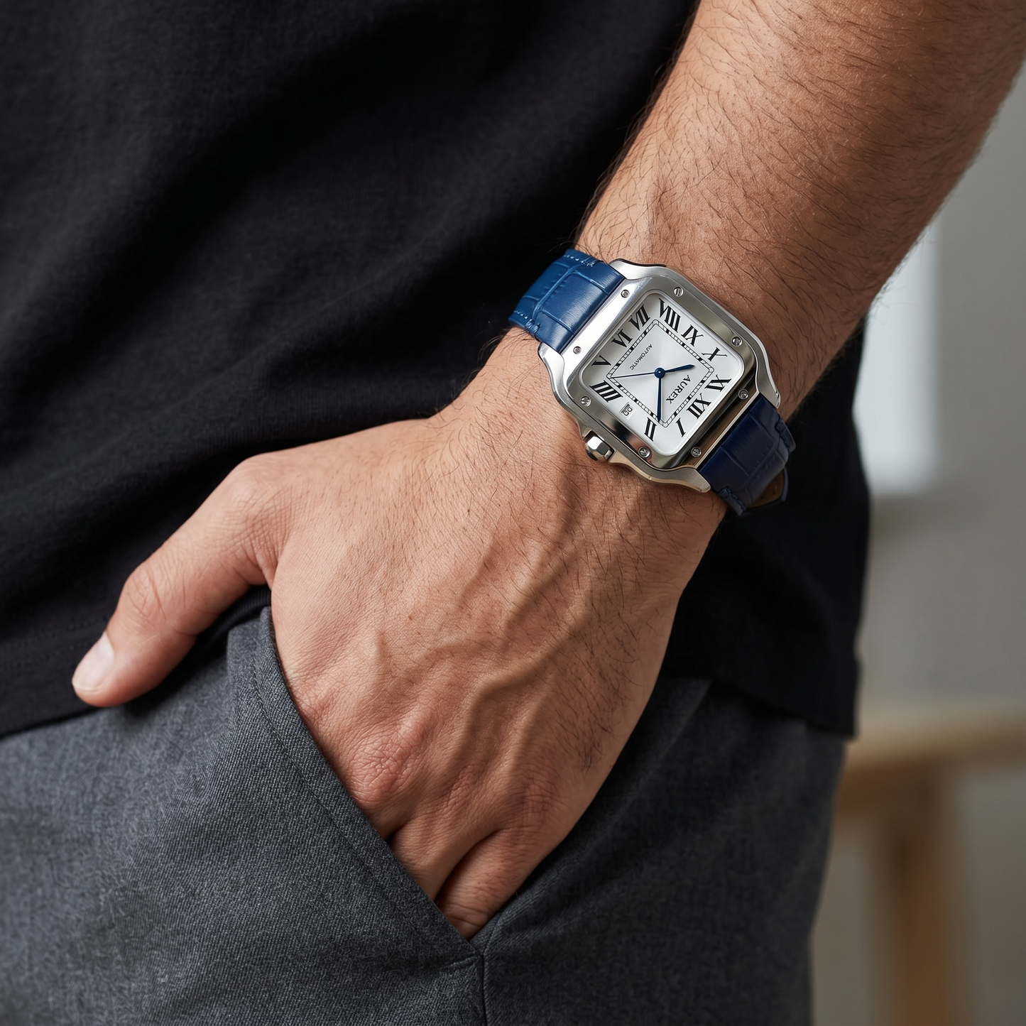 Santos Blue Leather