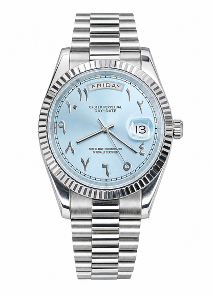 Day-Date Blue Arabic Dial