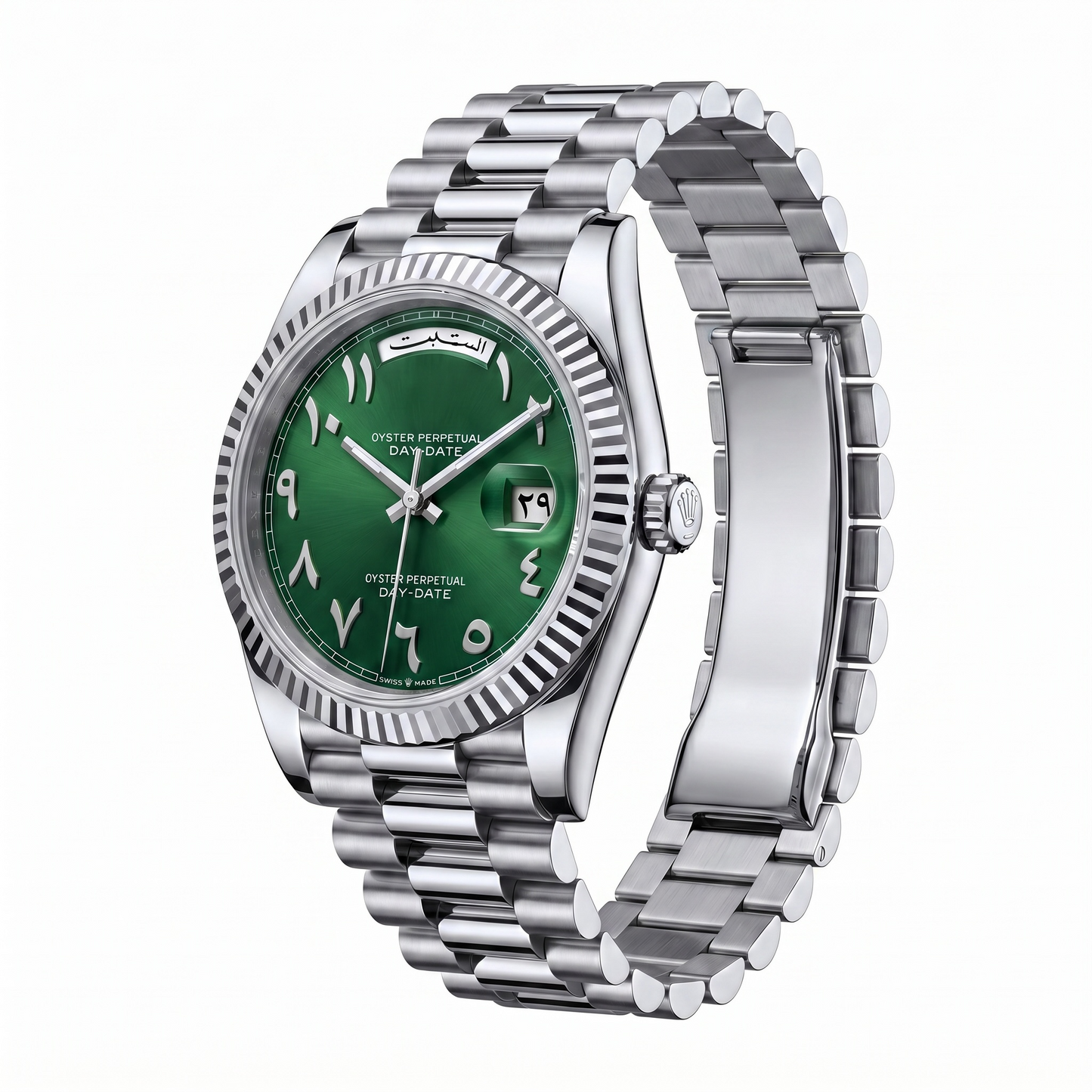 Day-Date Green Arabic Dial