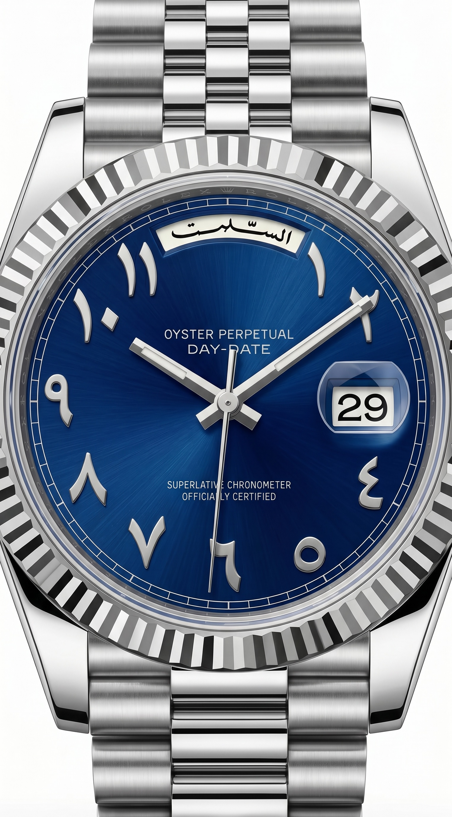 Day-Date Royal Blue Arabic Dial