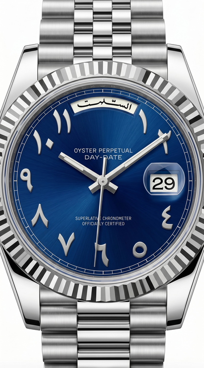 Day-Date Royal Blue Arabic Dial