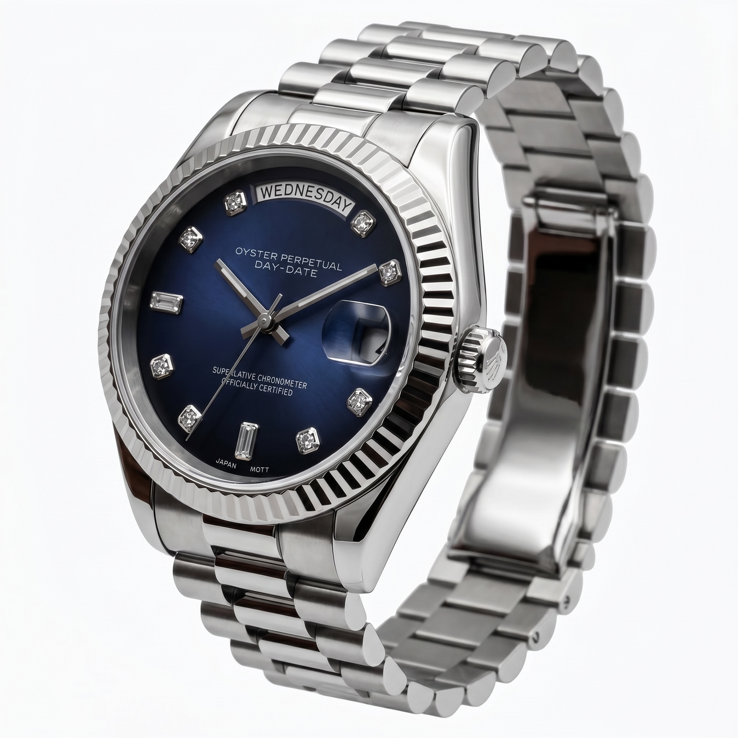 Day-Date Midnight Blue Baguette diamonds