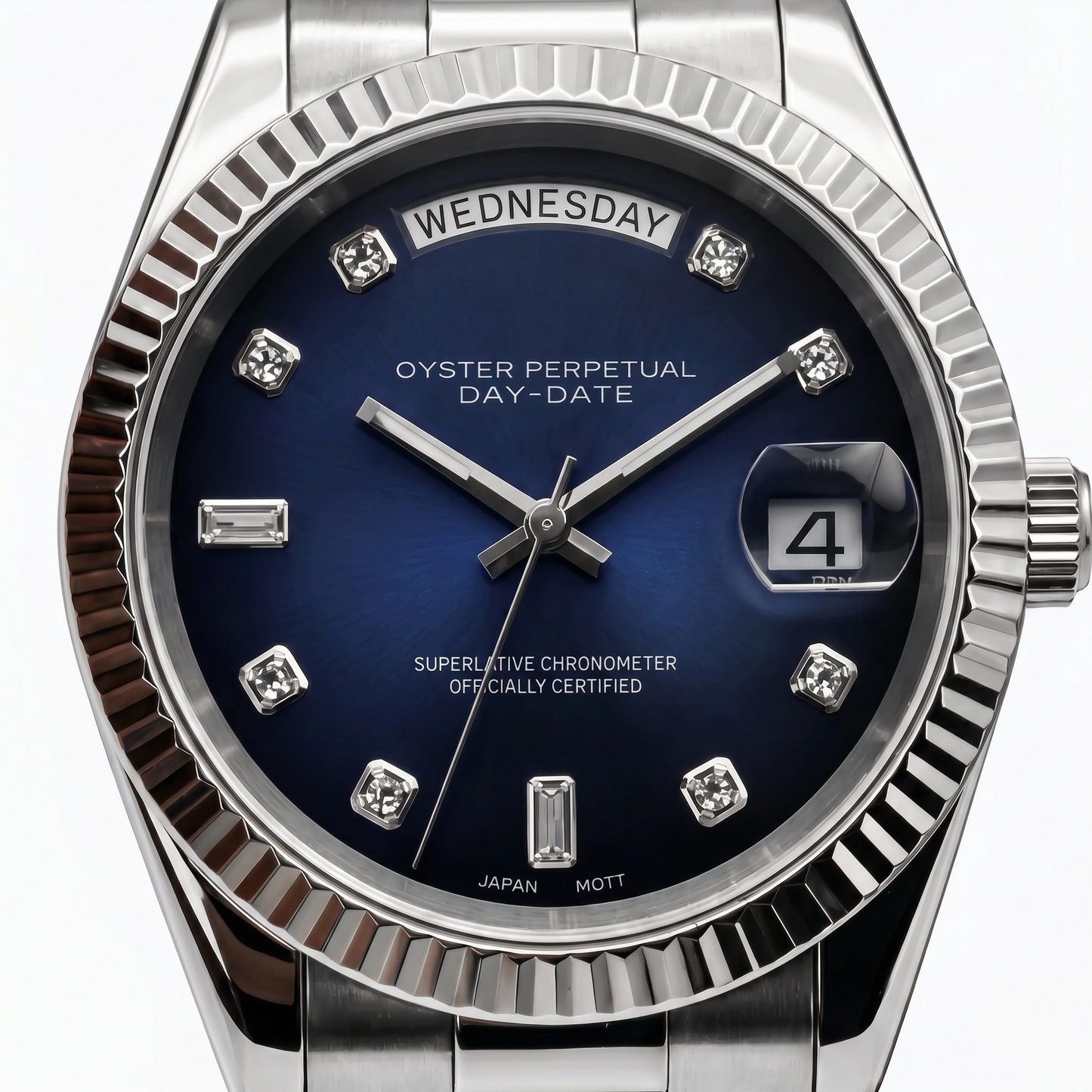 Day-Date Midnight Blue Baguette diamonds
