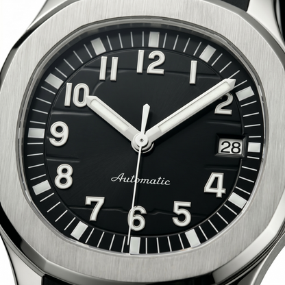Aquanaut Black Strap & Silver