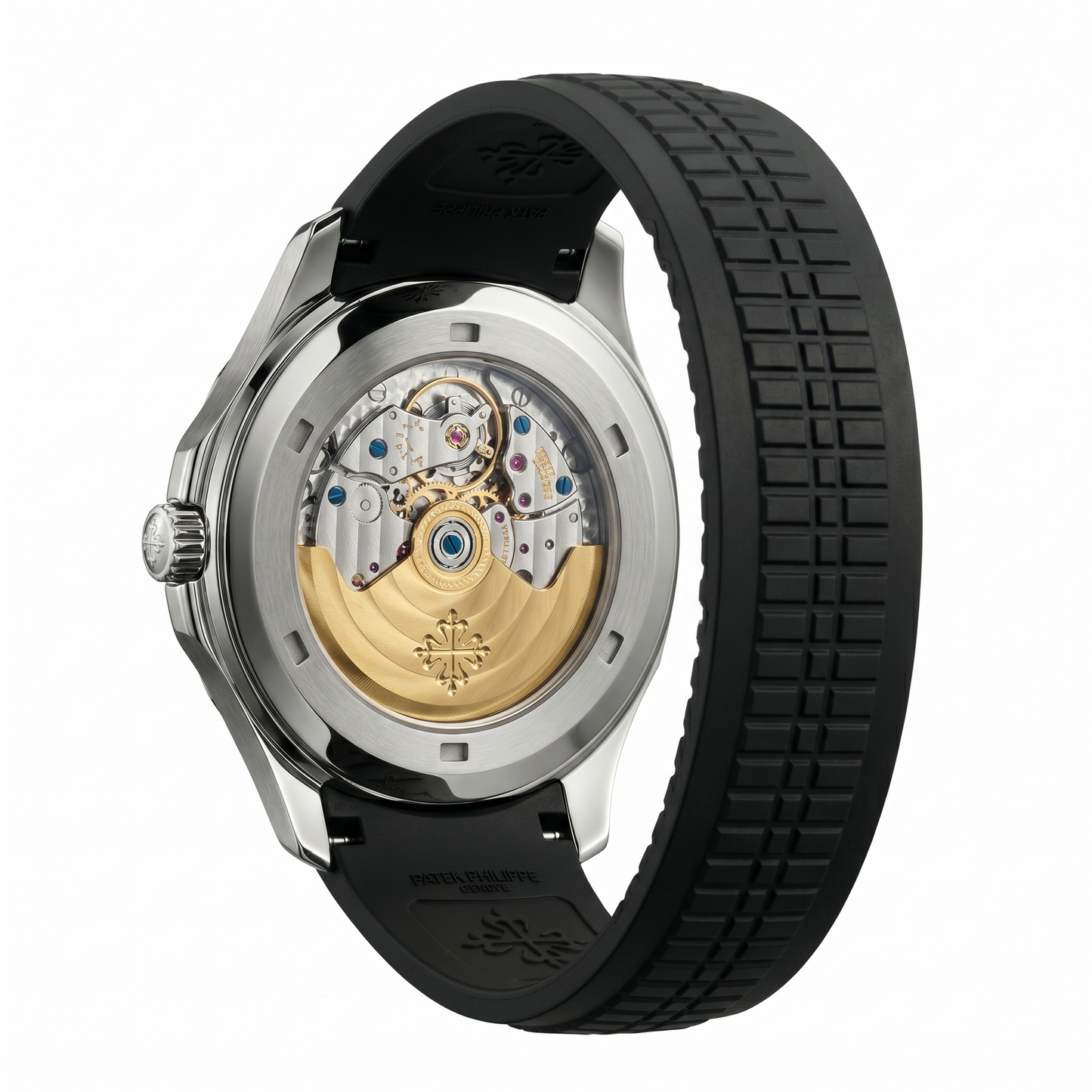 Aquanaut Black Strap & Silver