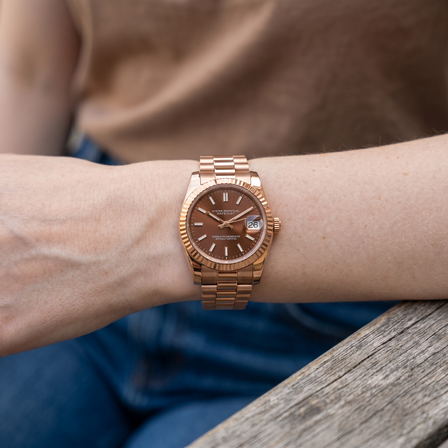 Datejust Rose Gold Chocolate