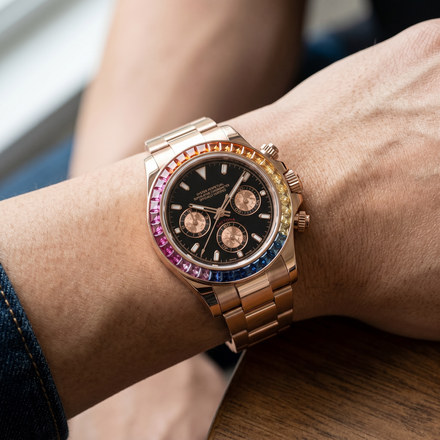 Daytona Rose Gold Rainbow