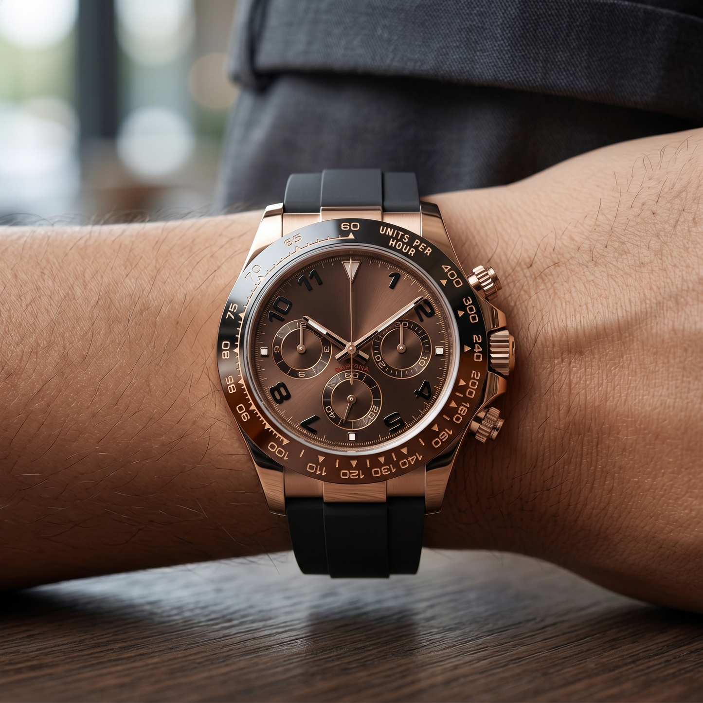 Daytona Chocolate & Rose Gold