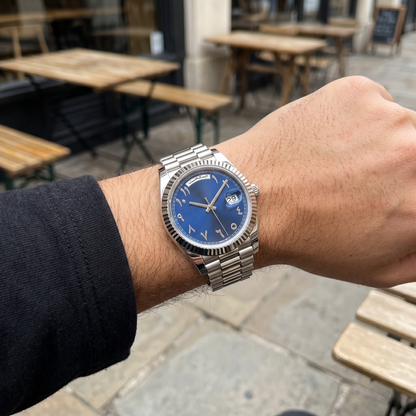 Day-Date Royal Blue Arabic Dial
