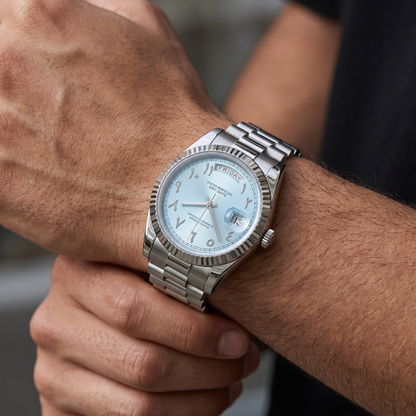 Day-Date Blue Arabic Dial