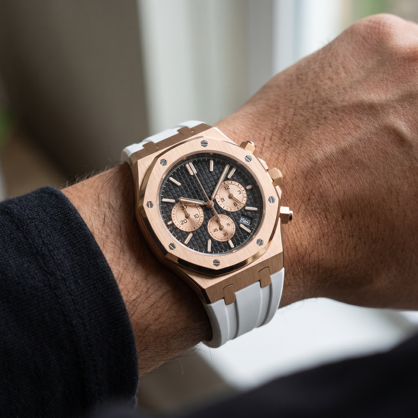 Royal Oak Rose Gold & White