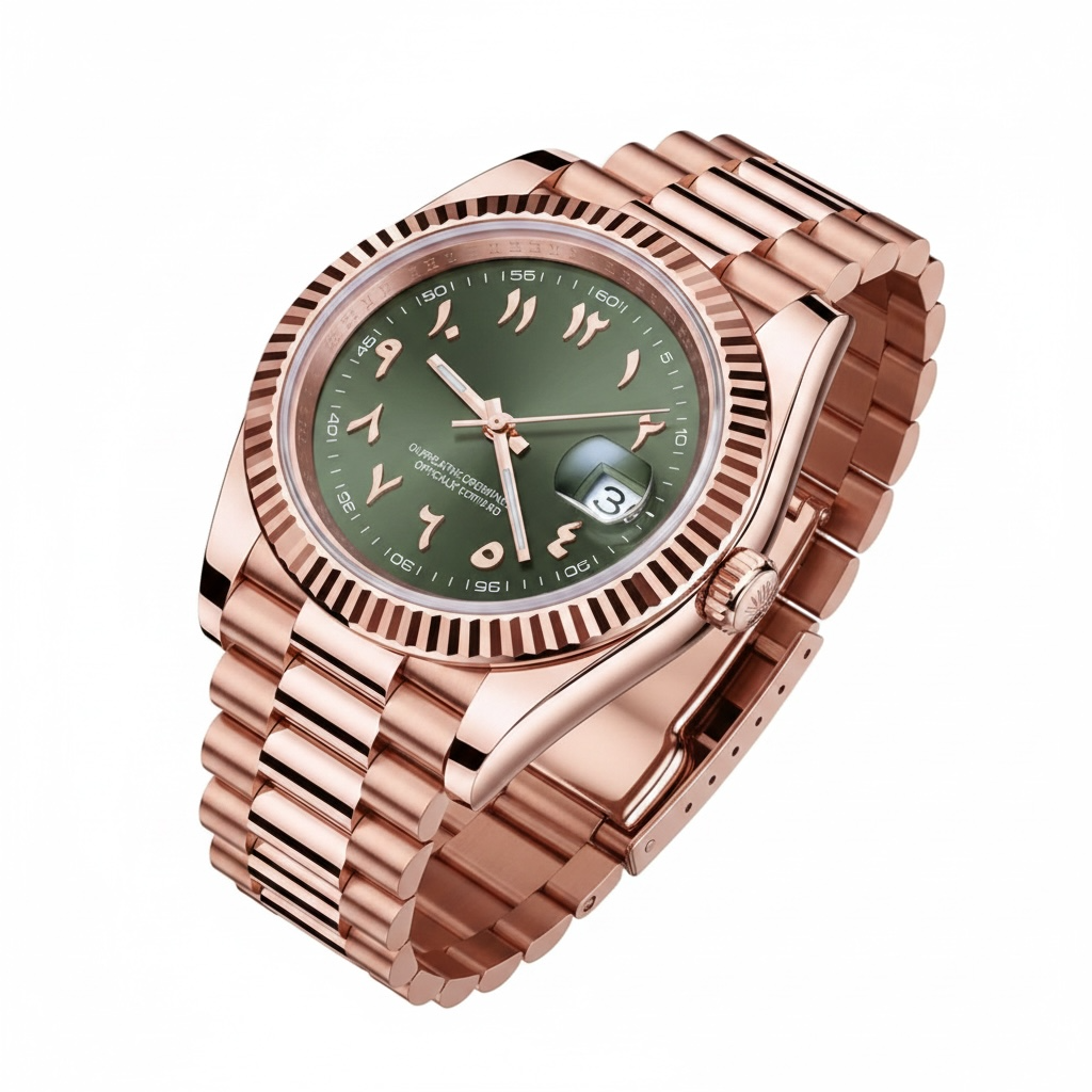 Datejust Rose & Olive Green Arabic Dial