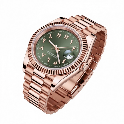 Datejust Rose & Olive Green Arabic Dial