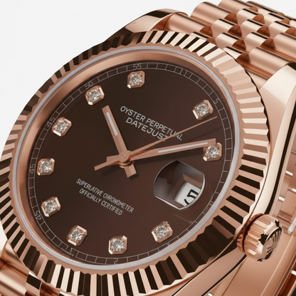 Datejust Chocolate Brown & Rose Gold