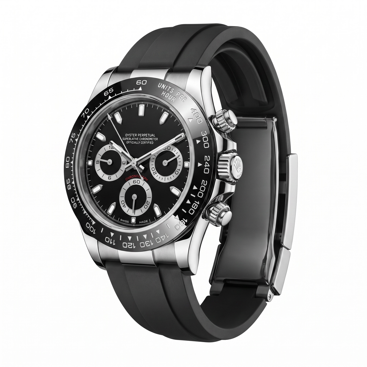 Daytona Black & Silver Oysterflex