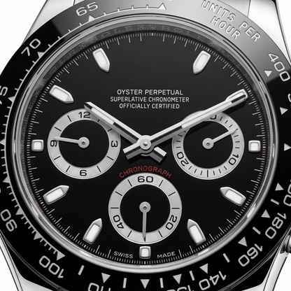 Daytona Black & Silver Oysterflex